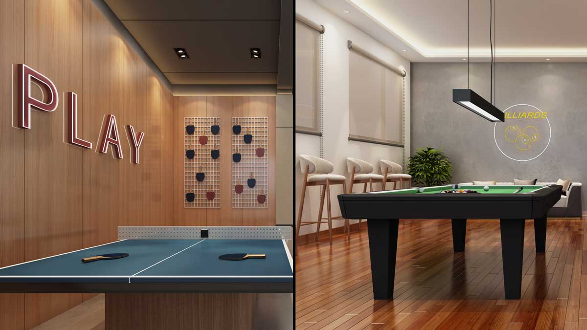 Indoor games lounge